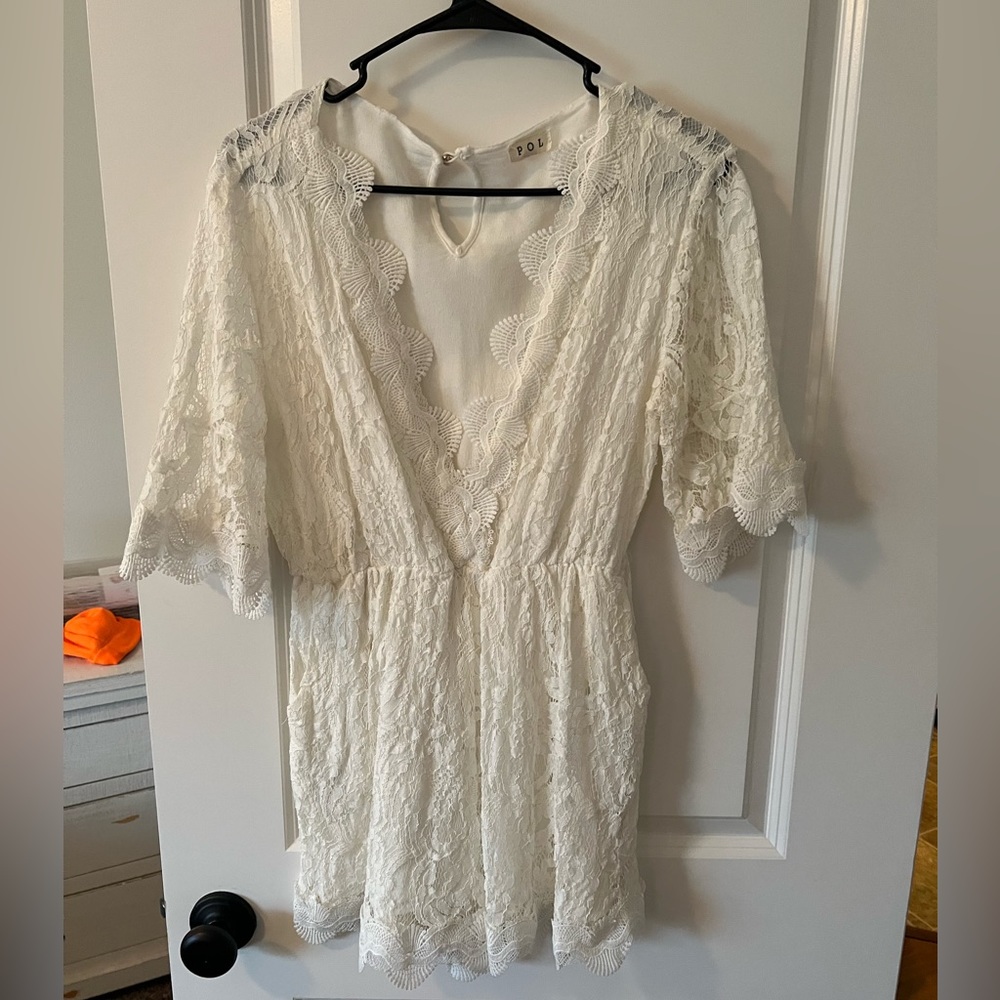 White lace romper